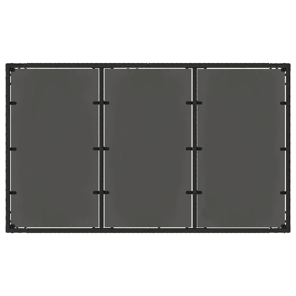 Black Outdoor Garden Table with Glass Top