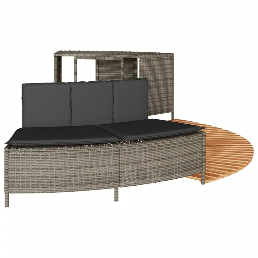 Hot Tub Surround with Storage and Seating in Grey