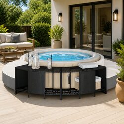 Outdoor Garden Hot Tub Storage Shelves Set – 2 Pieces
