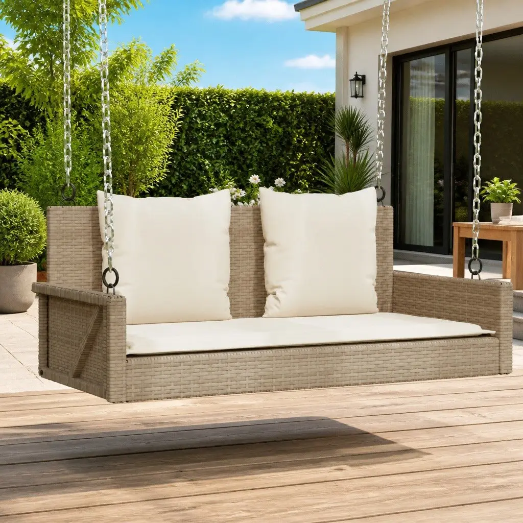 Swing Bench for Outdoor Relaxation with Cushions