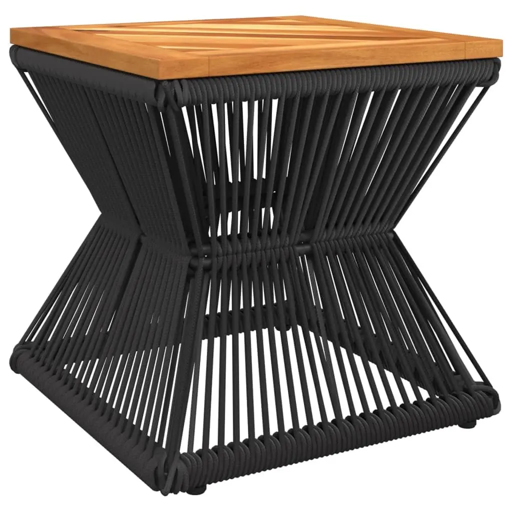 Brown Solid Wood Coffee Table with Steel Wire Base