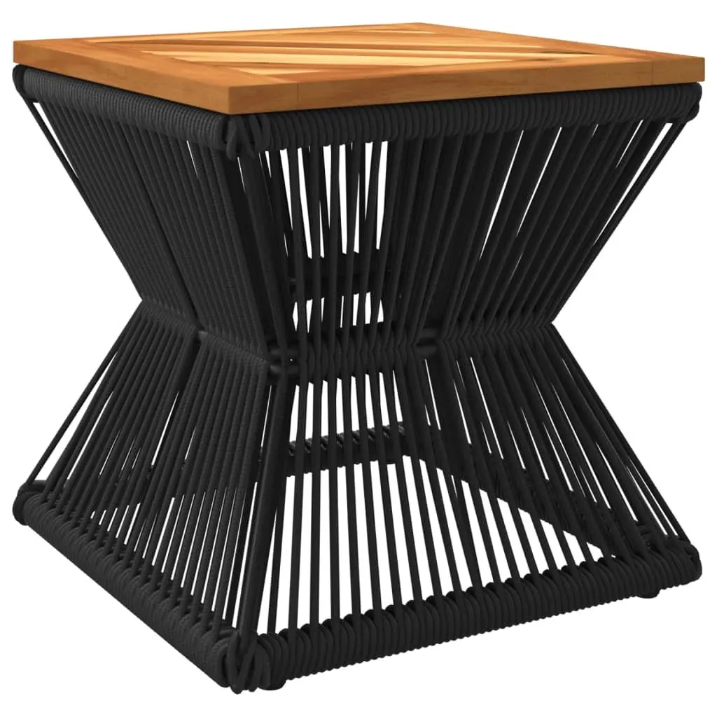 Brown Solid Wood Coffee Table with Steel Wire Base