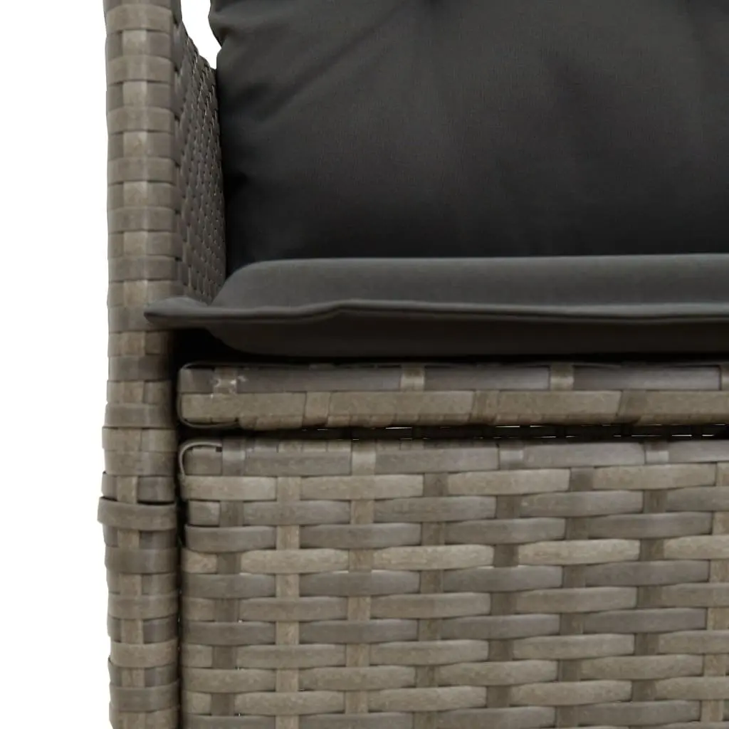 Adjustable Backrest Reclining Garden Chair in Grey