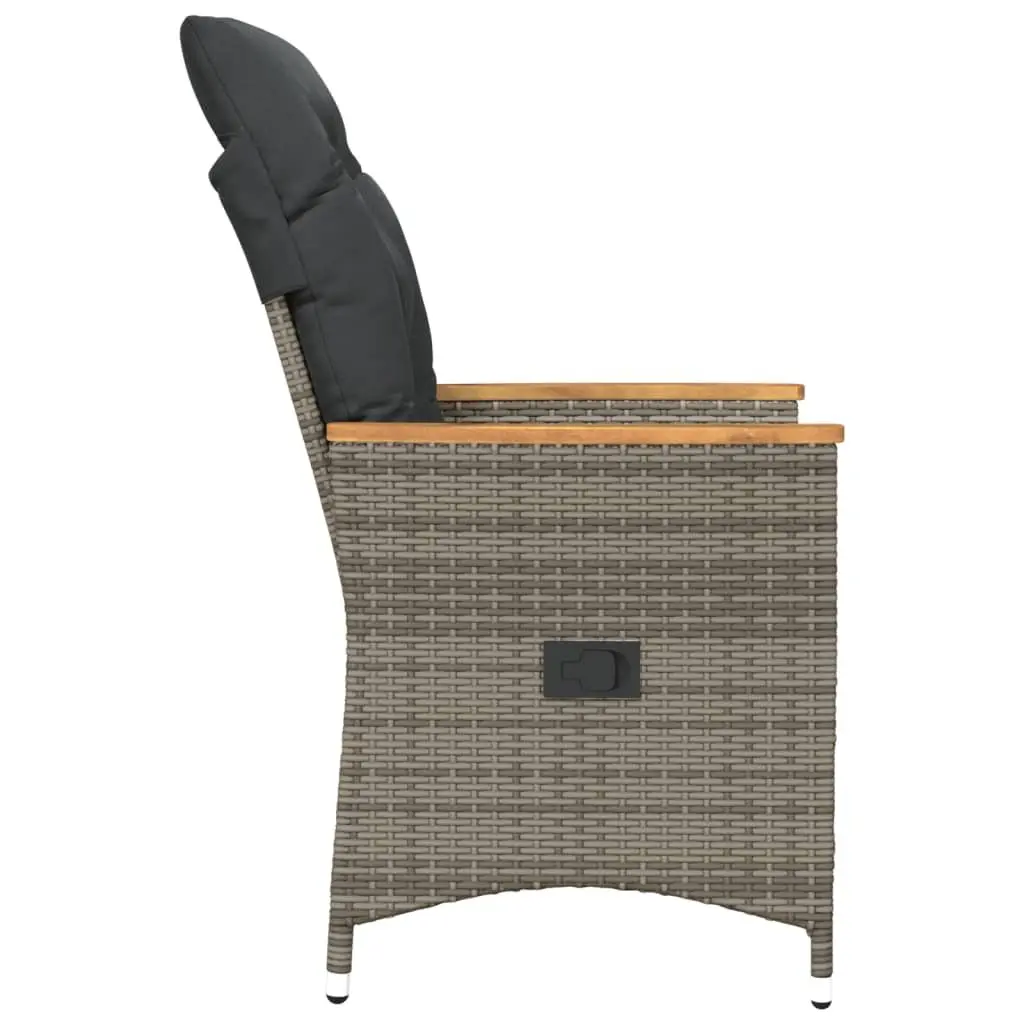 Adjustable Reclining Garden Chair in Grey