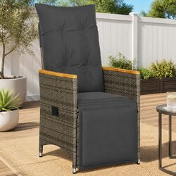 Adjustable Backrest Reclining Garden Chair with Cushions