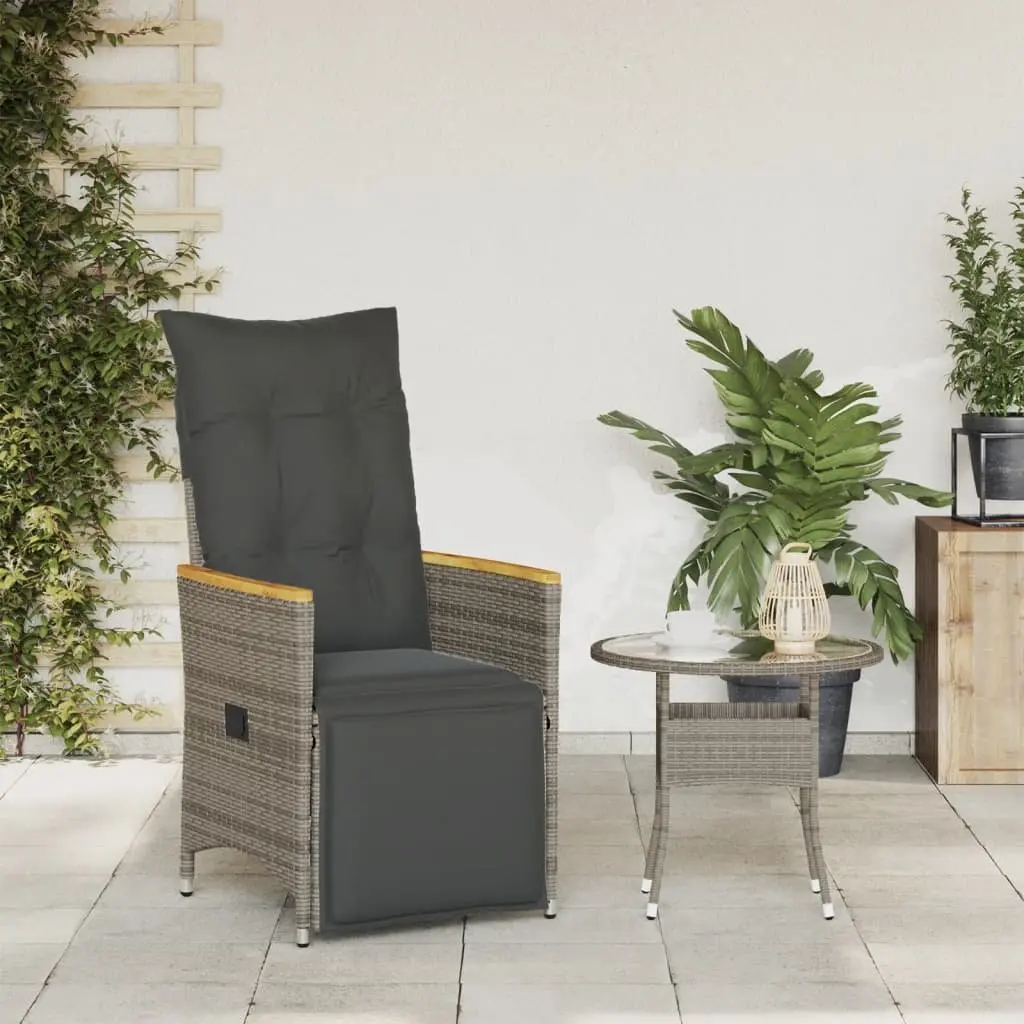 Adjustable Backrest Reclining Garden Chair with Cushions