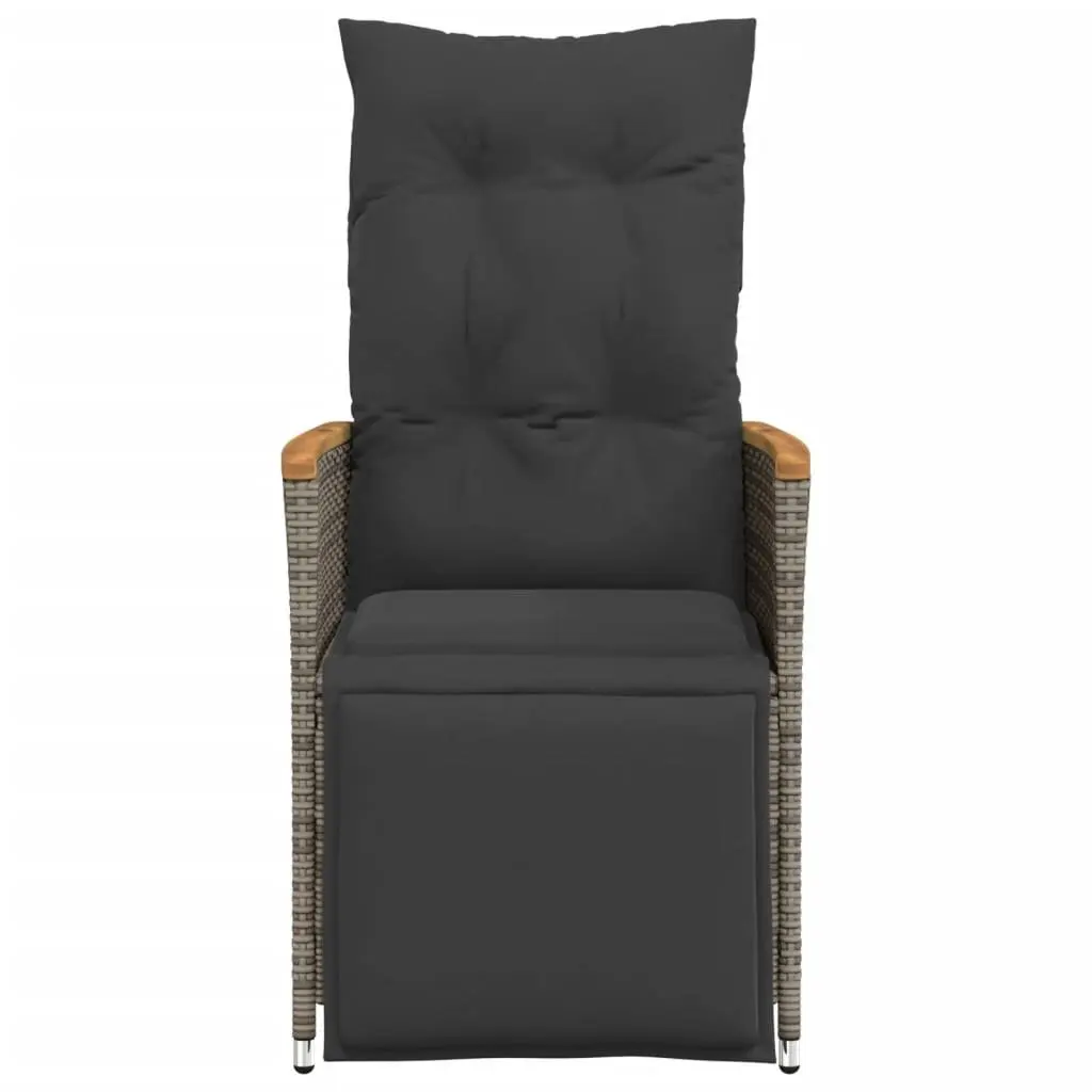 Adjustable Backrest Reclining Garden Chair with Cushions