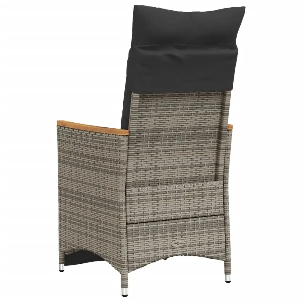 Adjustable Backrest Reclining Garden Chair with Cushions