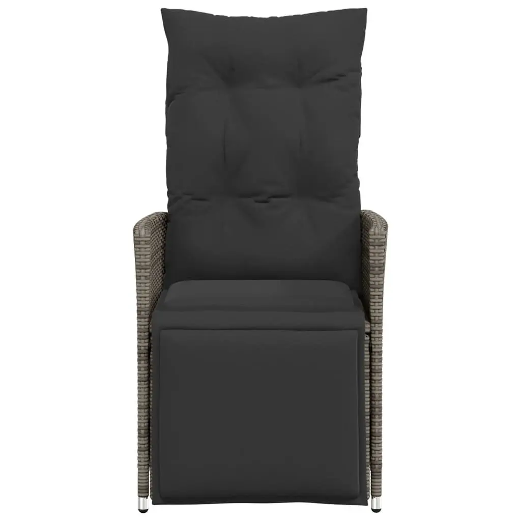 Reclining Garden Chairs with Cushions, 2 pcs