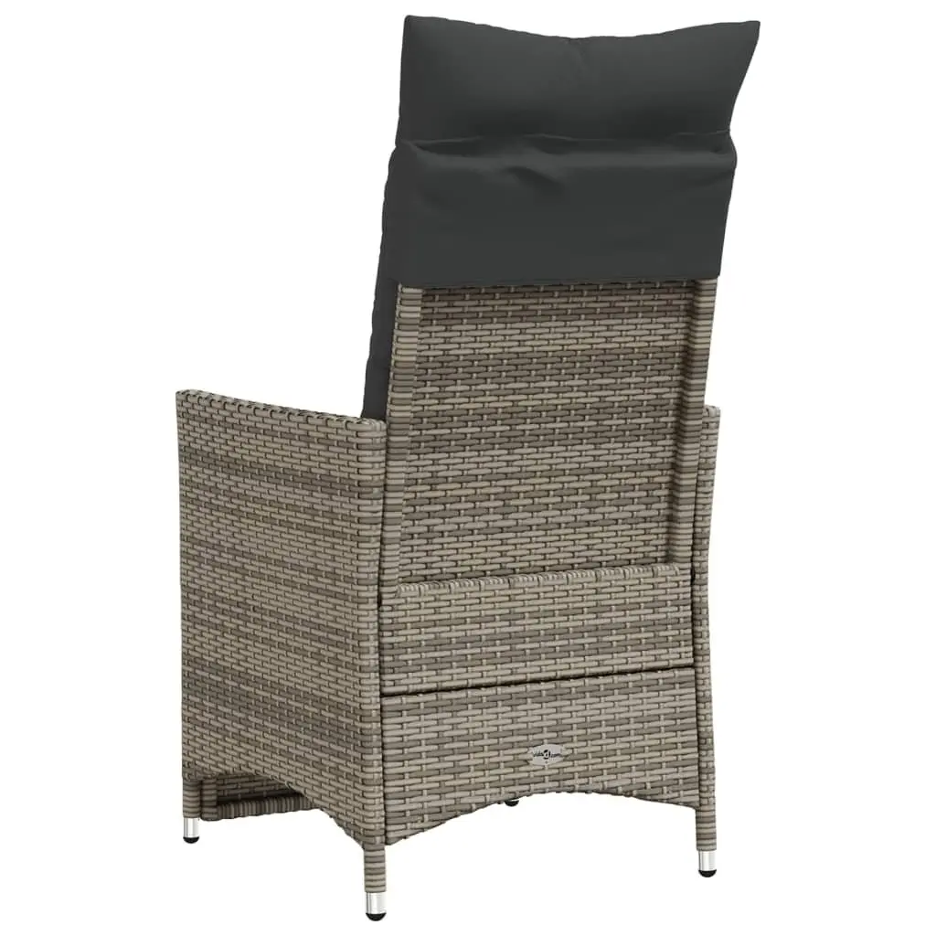 Reclining Garden Chairs with Cushions, 2 pcs