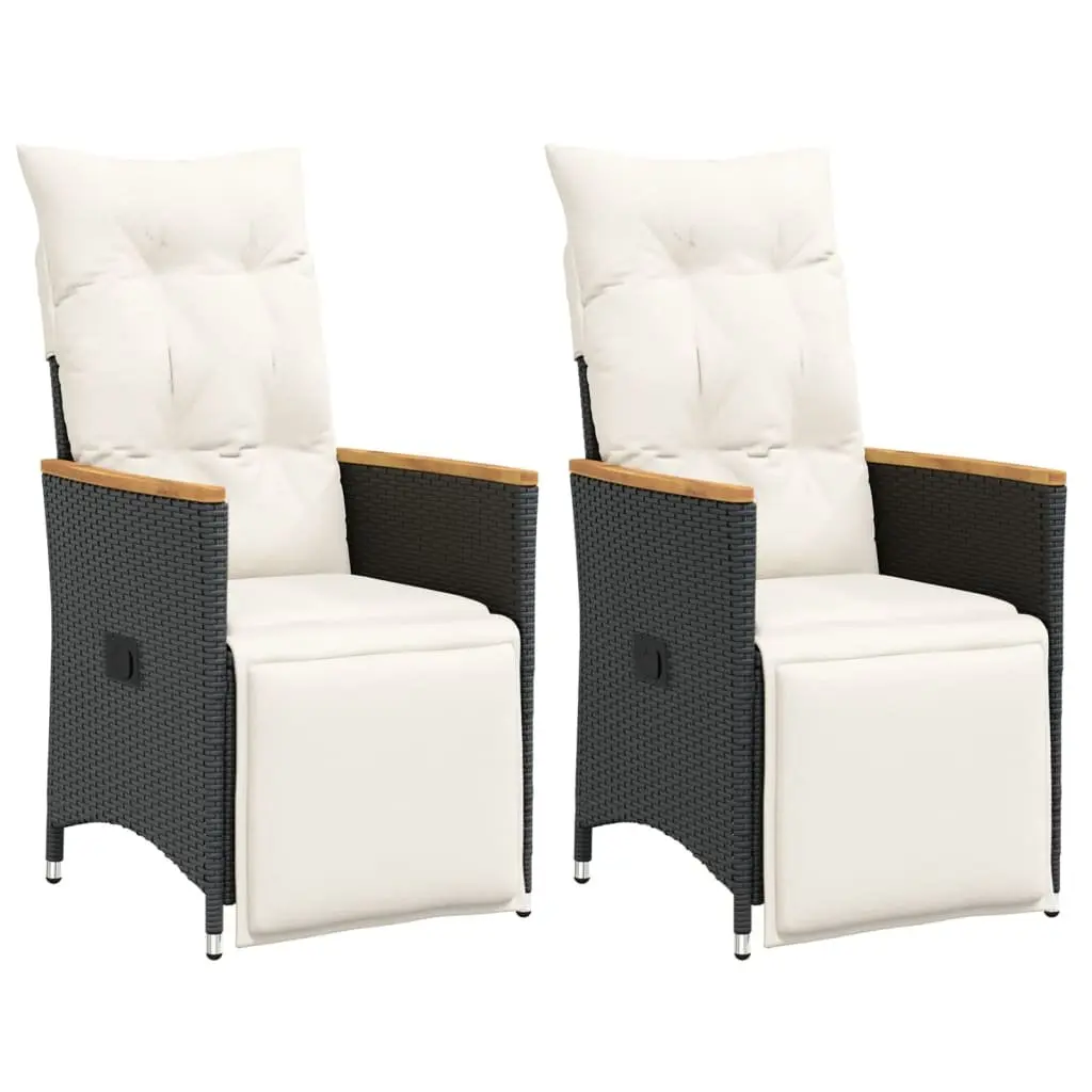 Adjustable Reclining Garden Chairs with Cushions