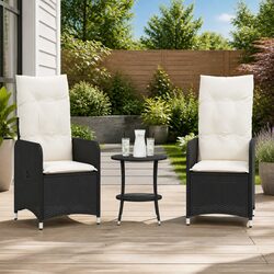 Durable Outdoor Reclining Chairs Set with Table