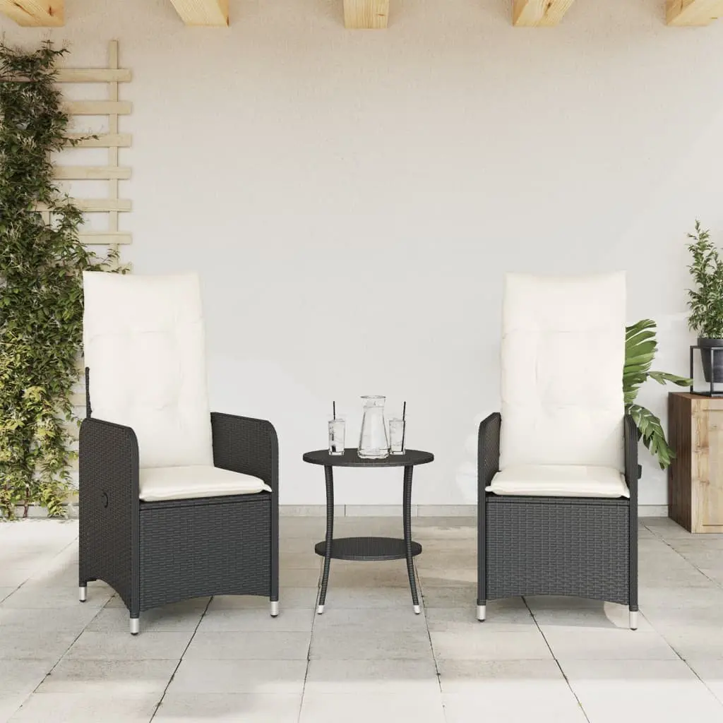 Outdoor Reclining Chairs Set with Table