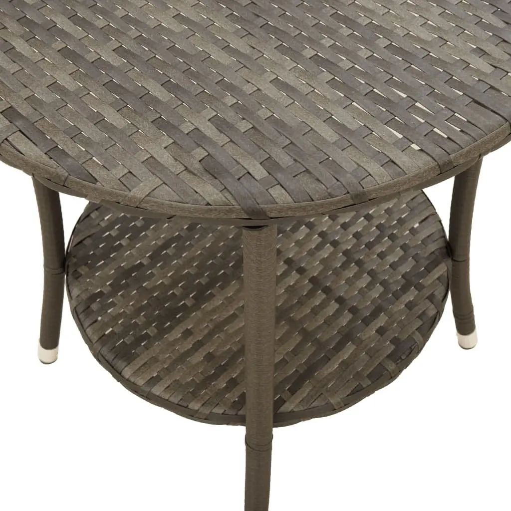 Reclining Garden Chairs Set PE Poly Rattan Adjustable Backrest Padded Seating Grey 2 Piece