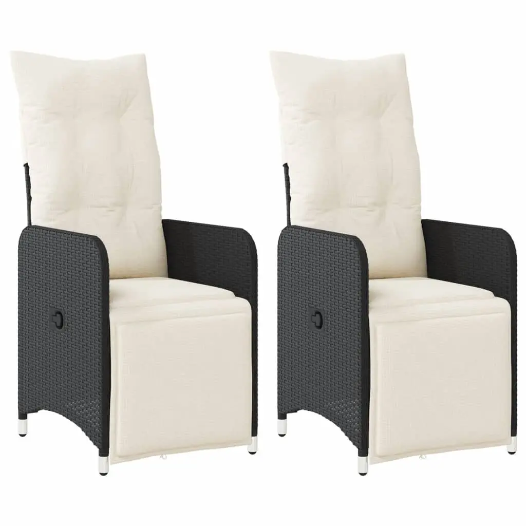Outdoor Reclining Chairs Set with Cushions