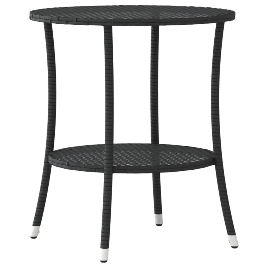 Reclining Garden Chairs Set PE Rattan Black 2 Piece Outdoor Furniture