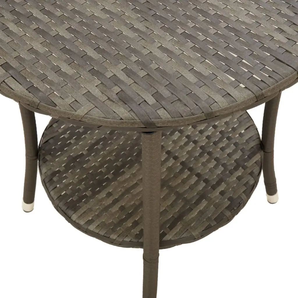 Grey Reclining Garden Chairs with Table Set