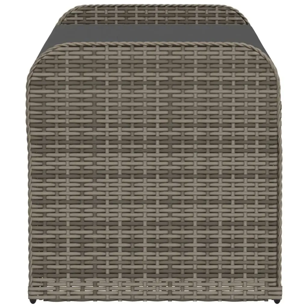 Outdoor Storage Bench with Cushion in Grey