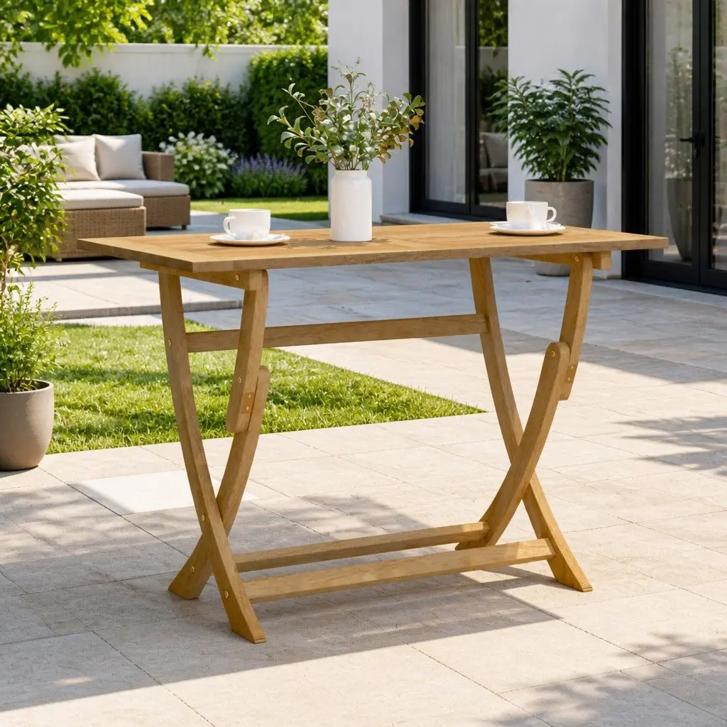 Folding Garden Table 110x55x75cm for Patio
