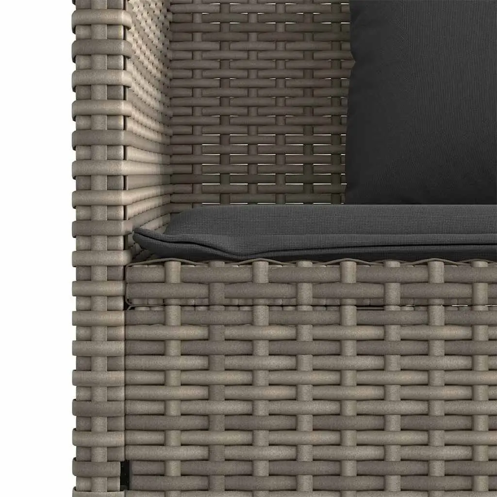 Garden Bench with Storage Cushion in Grey