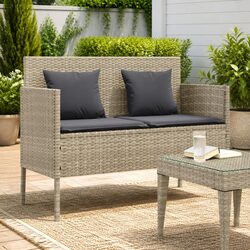 Sturdy Garden Bench with Storage and Cushioned Seat