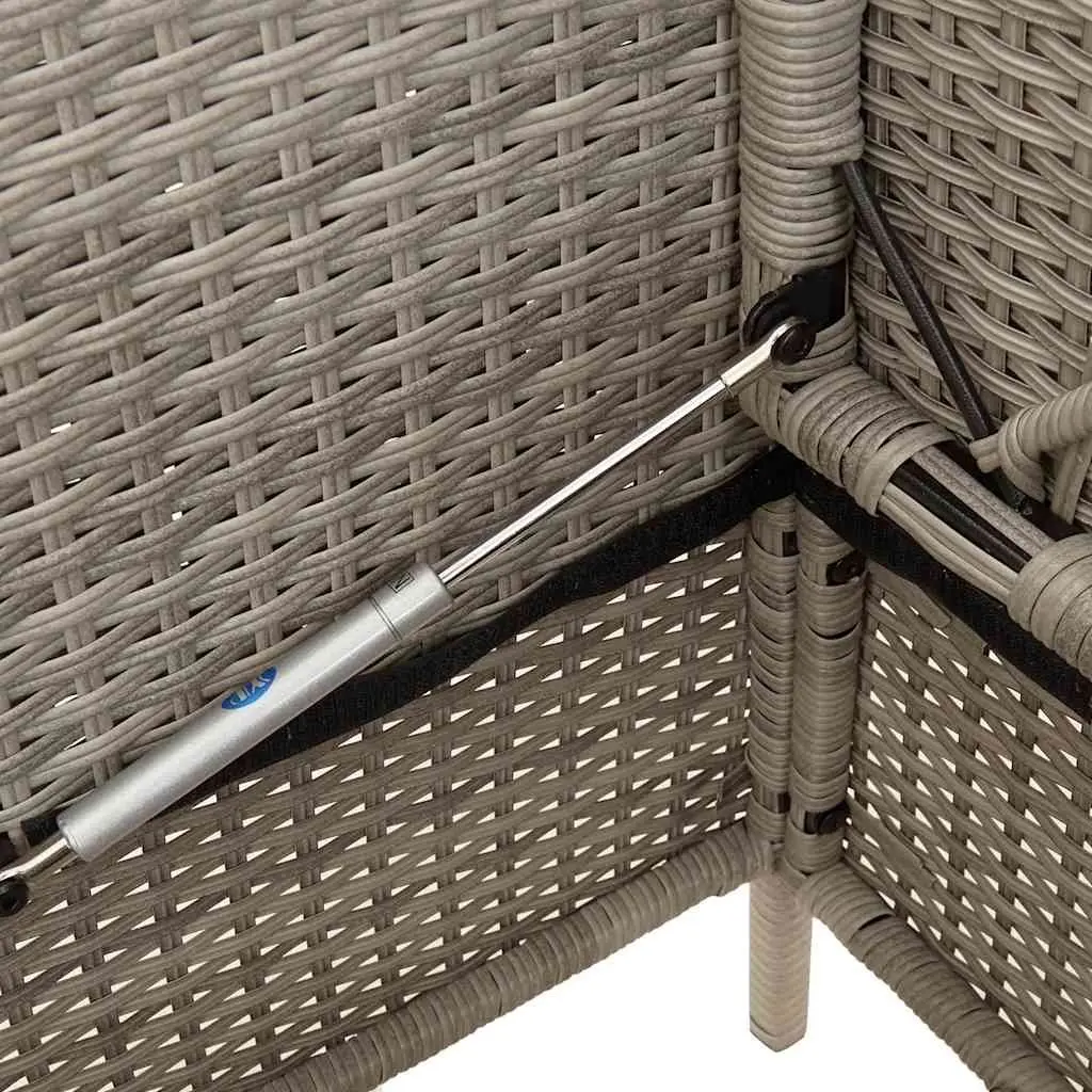 Garden Bench with Storage and Cushioned Seat