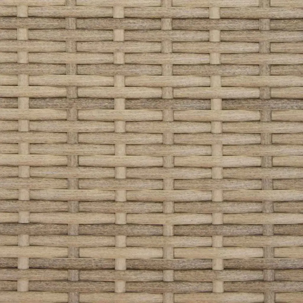 2-Seater Garden Sofa with Canopy and Stools Beige