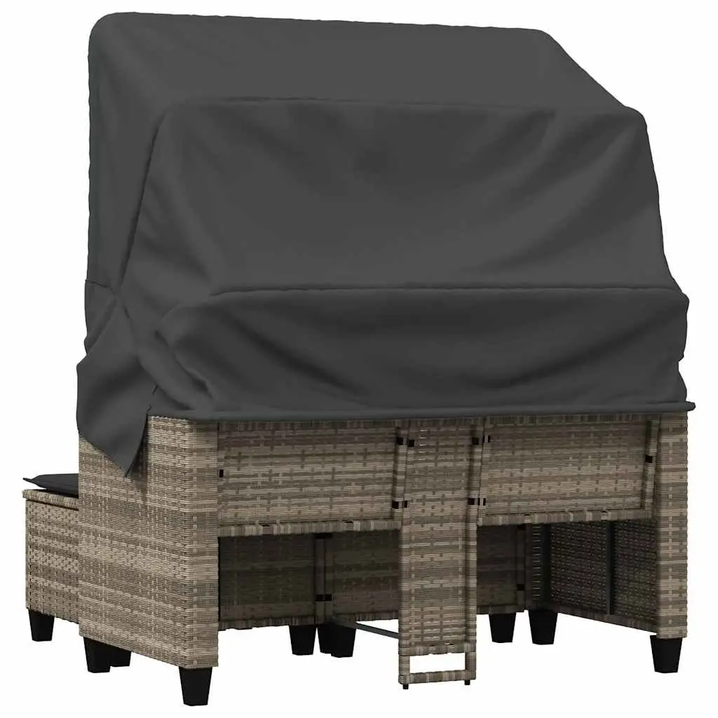 2-Seater Outdoor Garden Sofa with Canopy