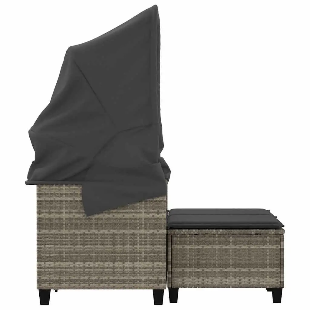 2-Seater Outdoor Garden Sofa with Canopy