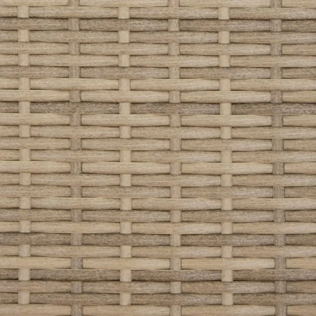 Garden Sofa Poly Rattan 2-Seater Beige Outdoor Lounging with Stools
