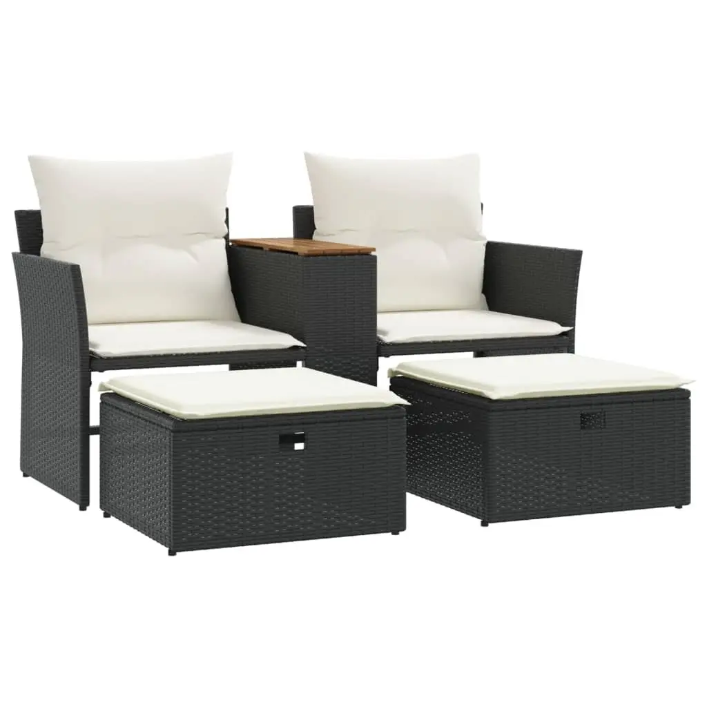 Outdoor Garden Sofa Set with Stools and Table