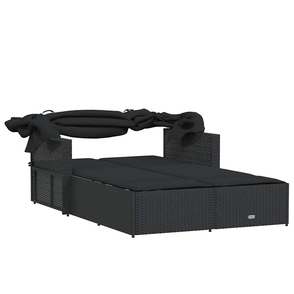 Double Sun Lounger with Adjustable Canopy