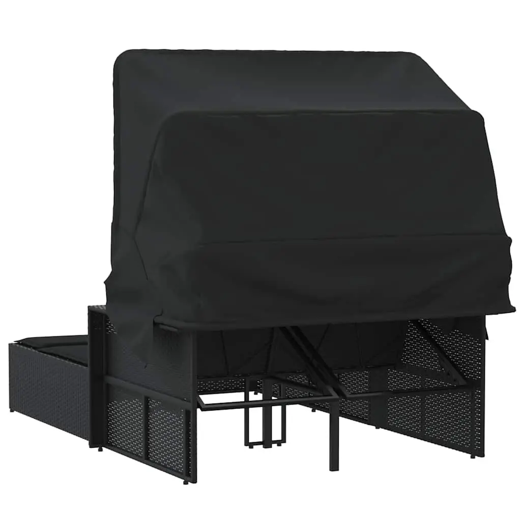 Double Sun Lounger with Adjustable Canopy