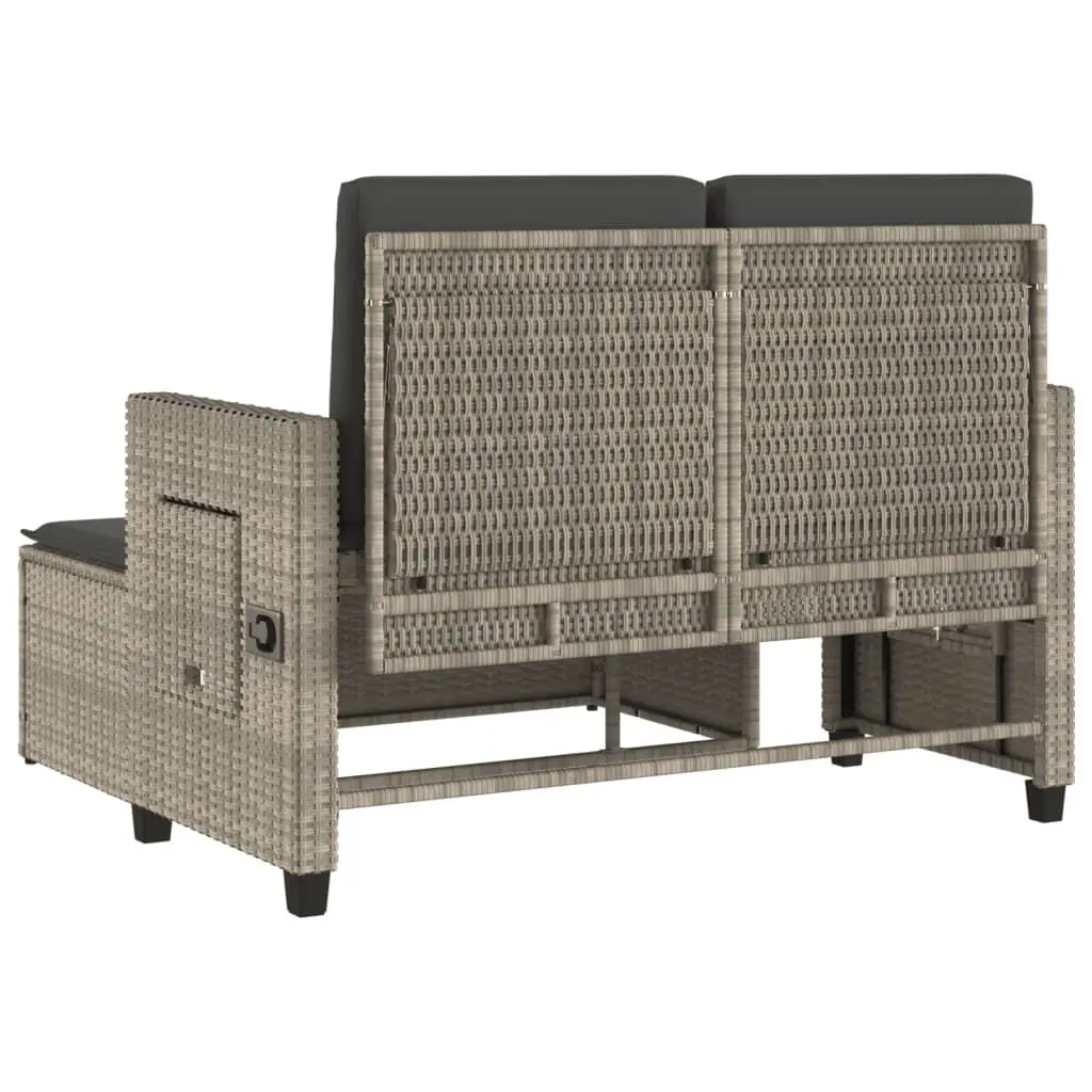 Grey 2-in-1 Loveseat Sofa Bed for Outdoors
