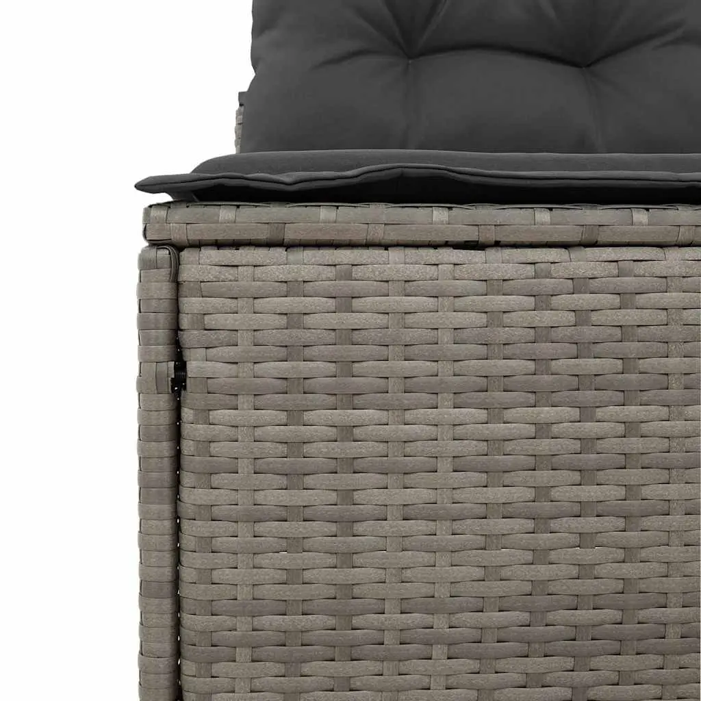 Outdoor Garden Sofas PE Rattan 2 Piece Set Grey
