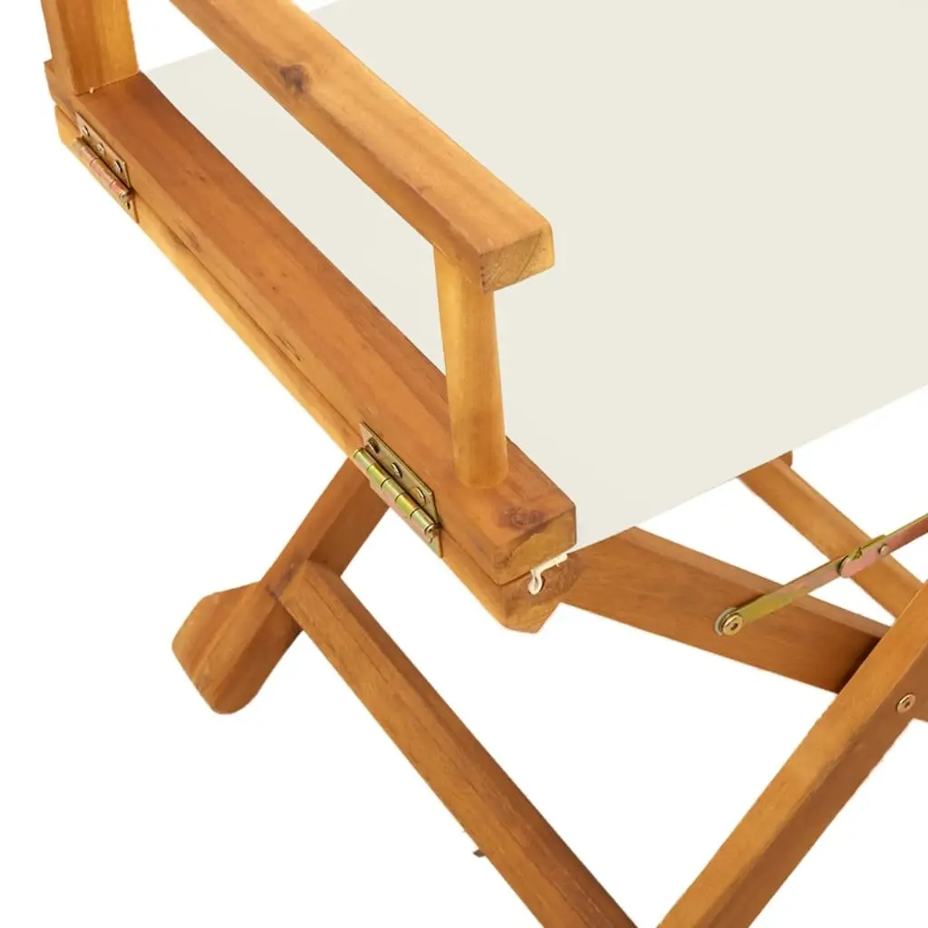 Folding Director Chairs 2 Pack in Cream