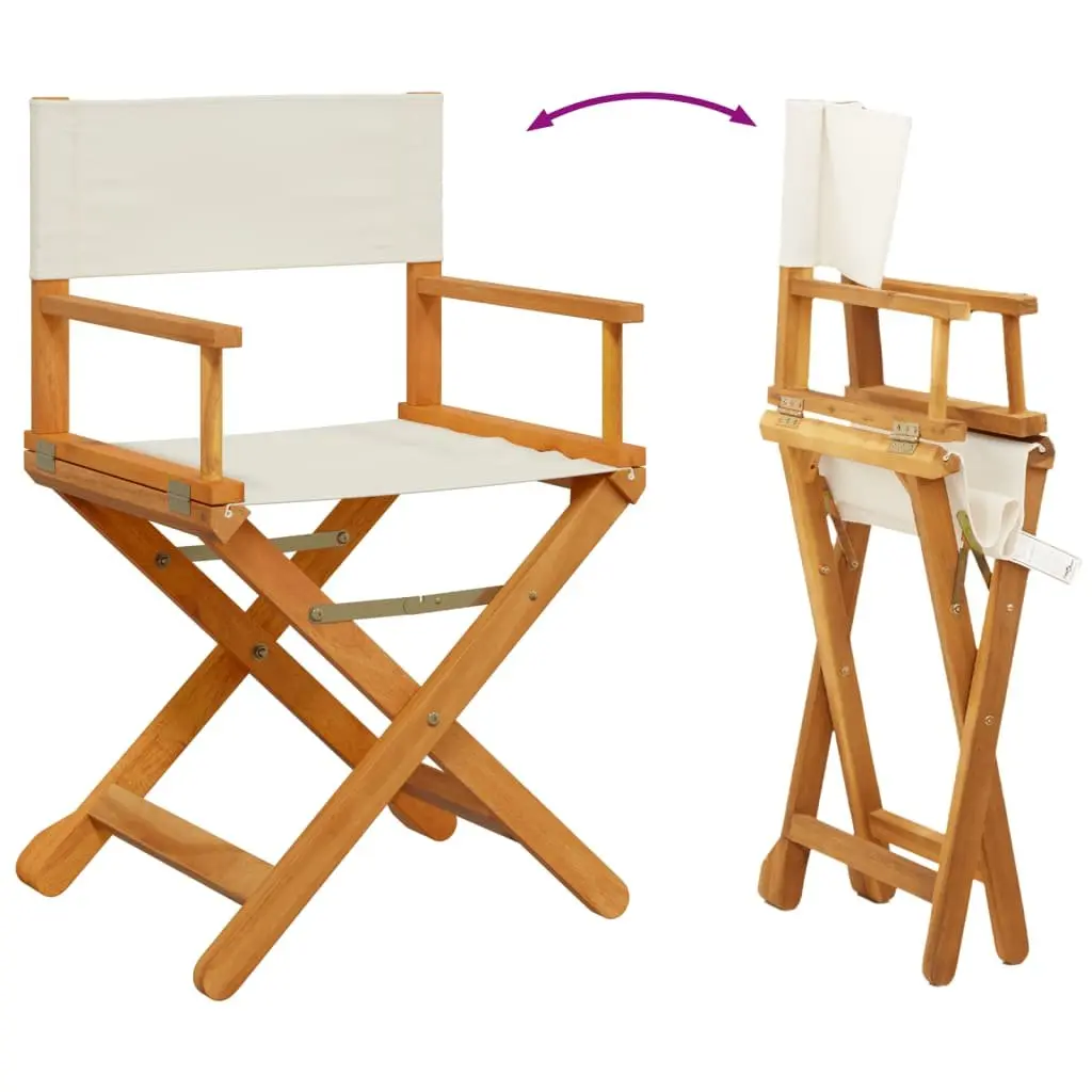 Folding Director Chairs 2 Pack in Cream
