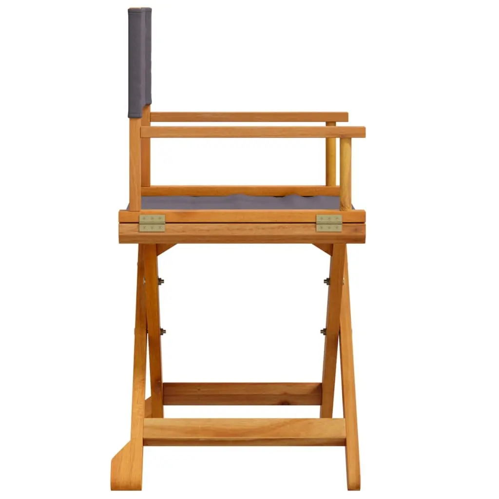 Grey Fabric Folding Director Chairs 2 pcs