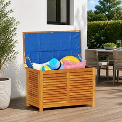 Sturdy Garden Storage Box with Louver 90x50x56cm