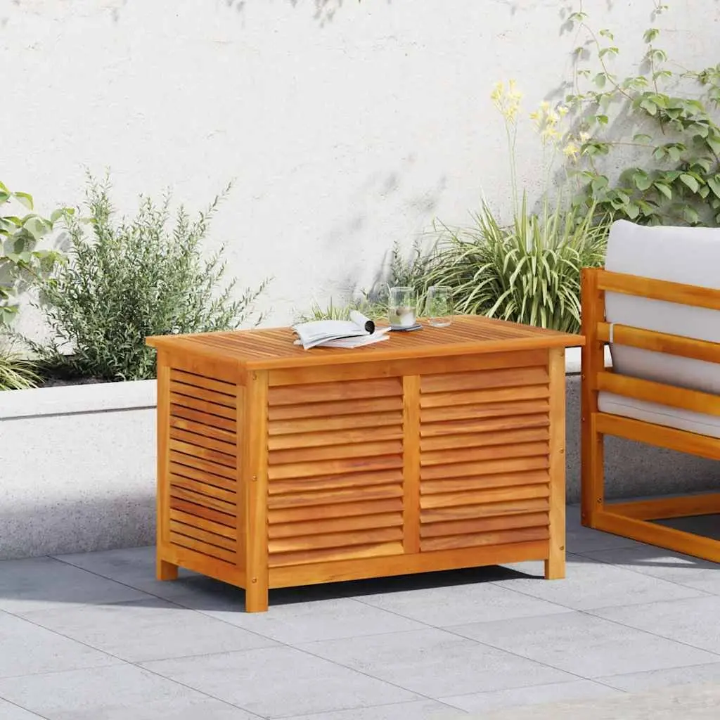 Garden Storage Box Solid Acacia Wood 90x50x56cm Brown