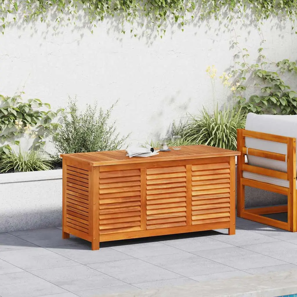 Solid Acacia Wooden Garden Storage Box for Outdoor Use