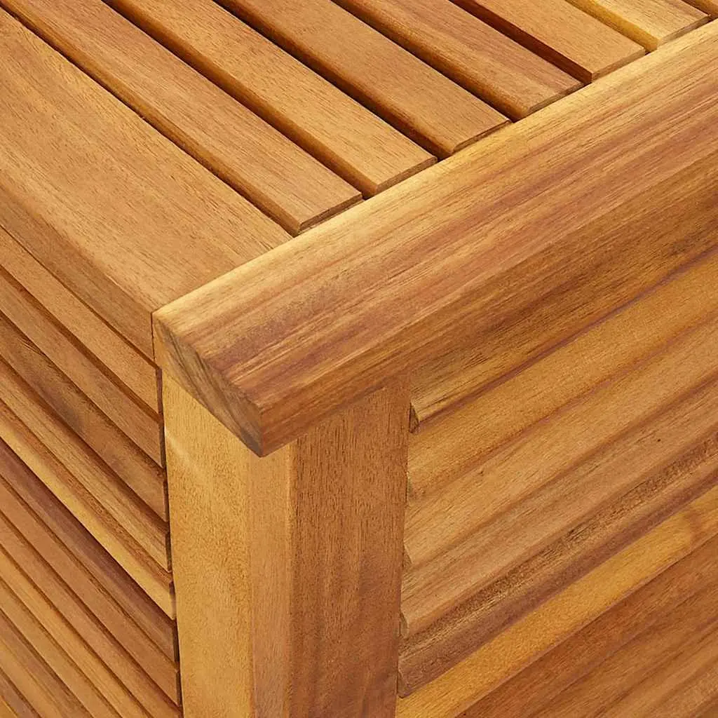 Solid Acacia Wooden Garden Storage Box for Outdoor Use