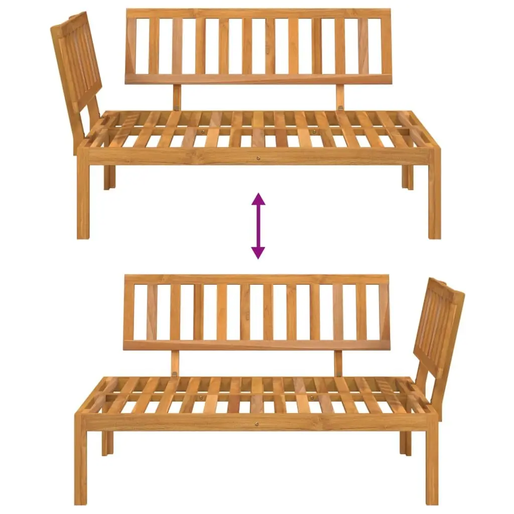 Pallet Corner Sofa Solid Acacia Wood Brown Outdoor Sectional Seating Modular Lounge Unit