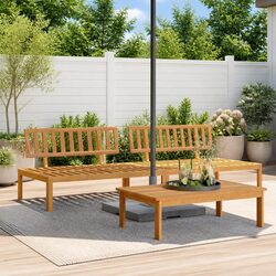 Premium Outdoor Sectional Sofa Middle Unit - Solid Acacia