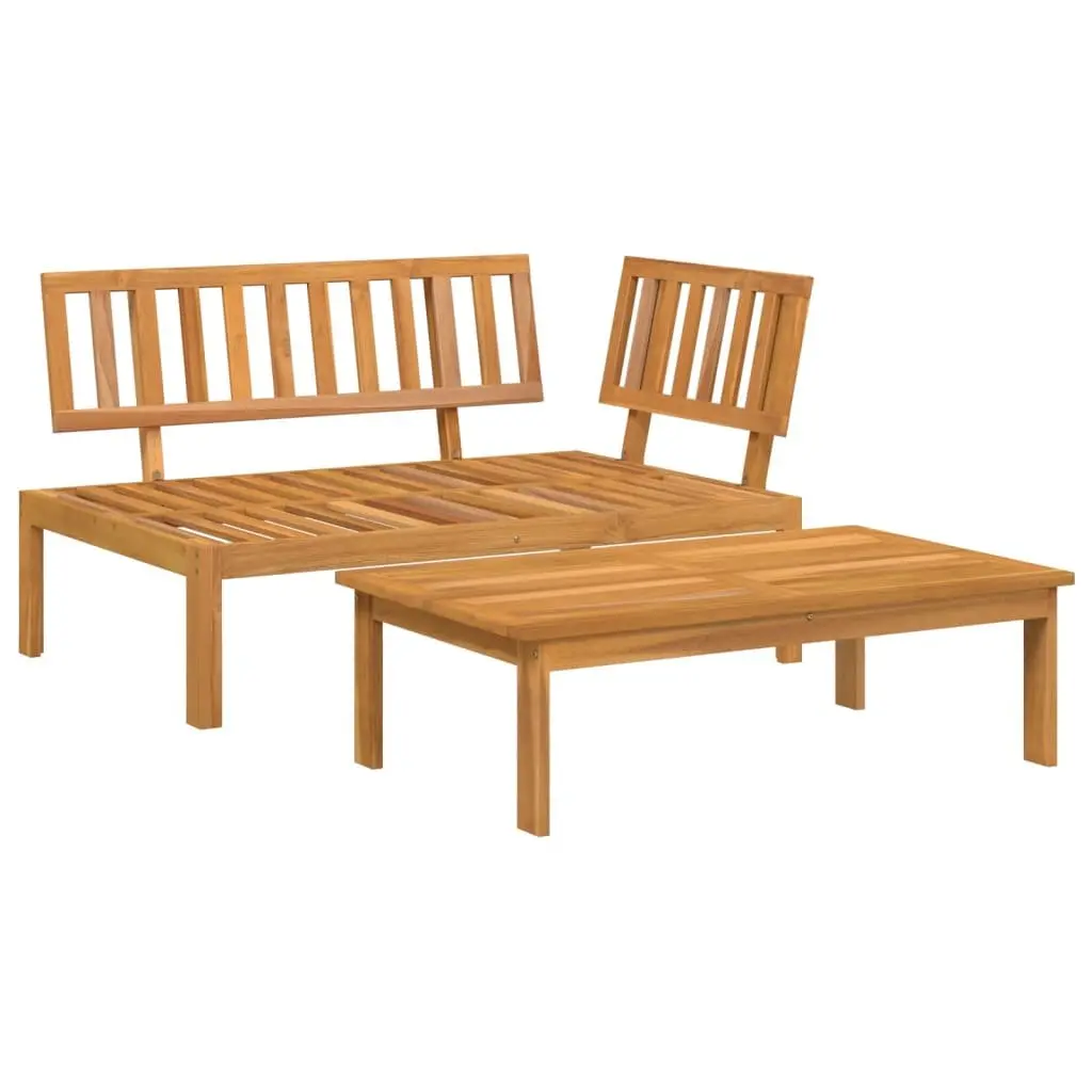 Brown Outdoor Sectional Sofa Set with Table