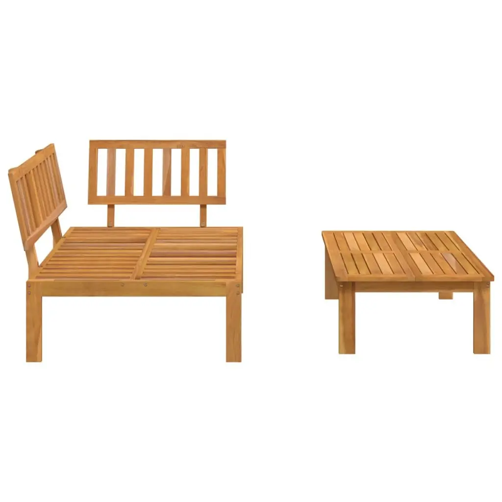 Brown Outdoor Sectional Sofa Set with Table
