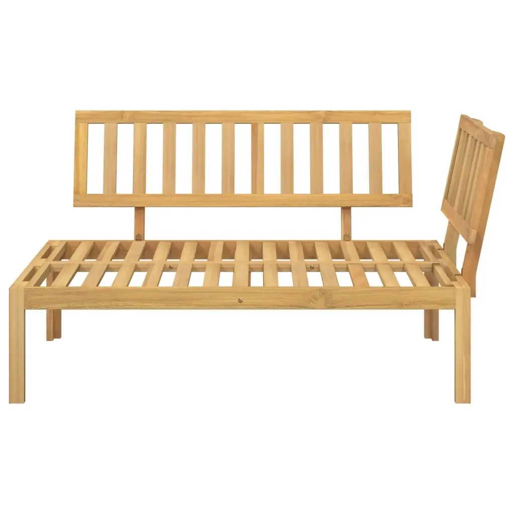 Modular Corner Sofa in Solid Acacia Wood for Outdoors