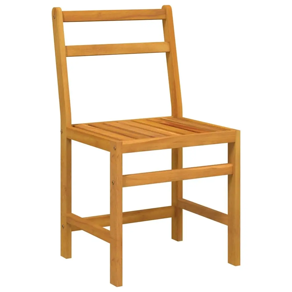 3 Piece Balcony Set Solid Acacia Wood Outdoor Furniture Brown Garden Patio