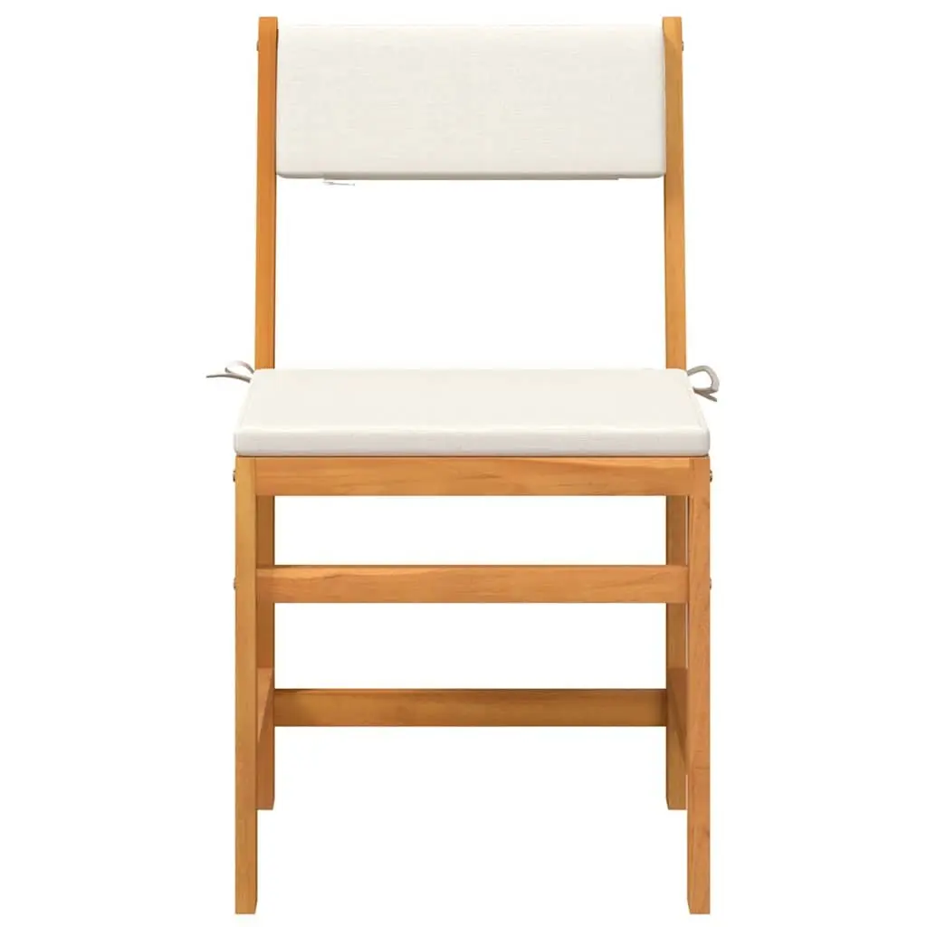 Solid Acacia Wood 3 Piece Balcony Set with Cushions