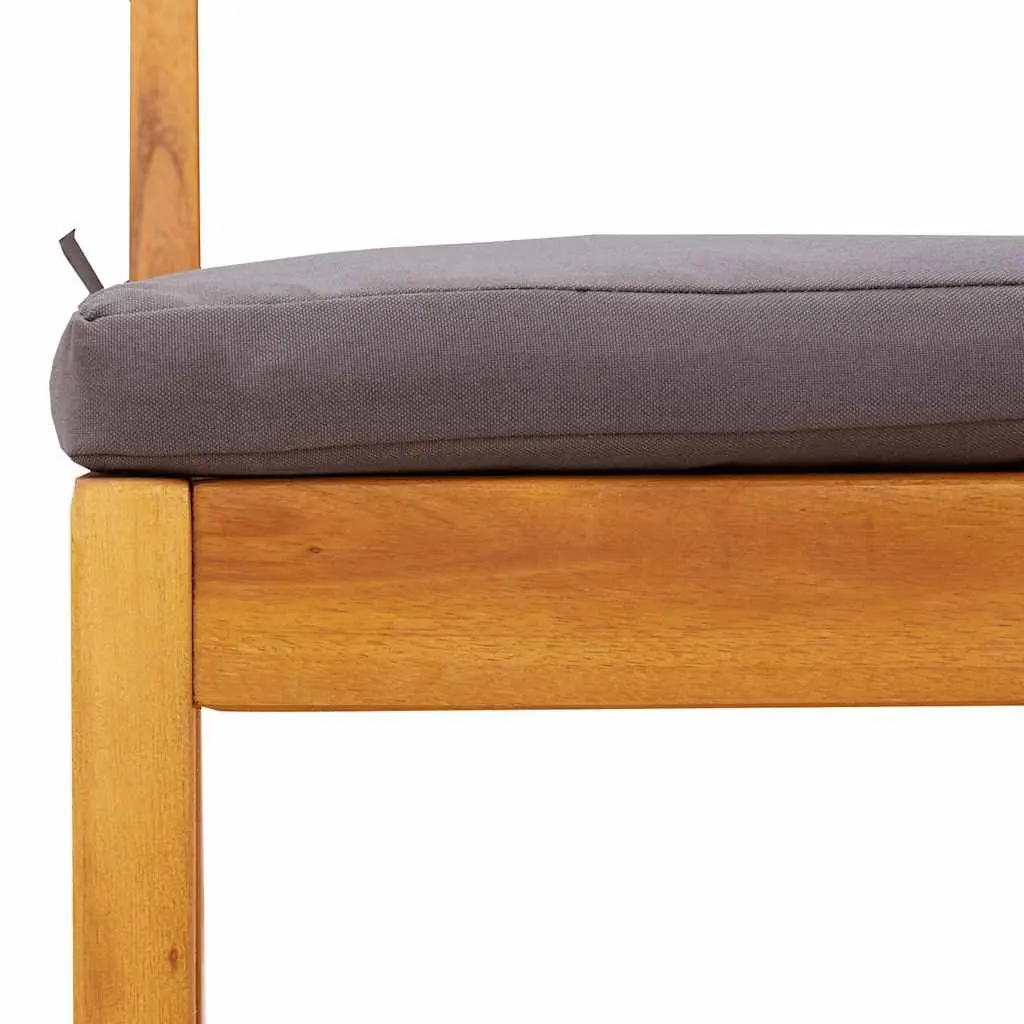 Solid Acacia Wood 3 Piece Balcony Set with Cushions
